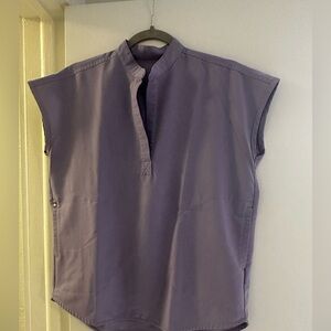Figs Women's Lavender Scrub Top